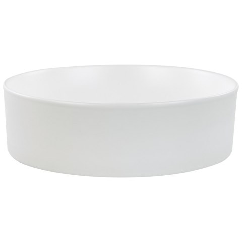 Umywalka nablatowa ceramiczna ⌀ 40 cm złamana biel TEBAR Lumarko!