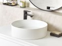 Umywalka nablatowa ceramiczna ⌀ 40 cm złamana biel TEBAR Lumarko!