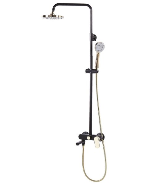 Kolumna prysznicowa z deszczownicą GURARA Czarny/ złoty