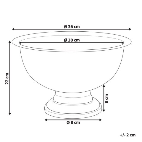 Misa dekoracyjna TIWANAKU Metal Srebrny