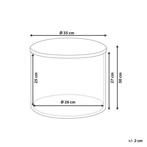 Puf ze schowkiem ⌀ 35 cm zielono-biały TUNICA