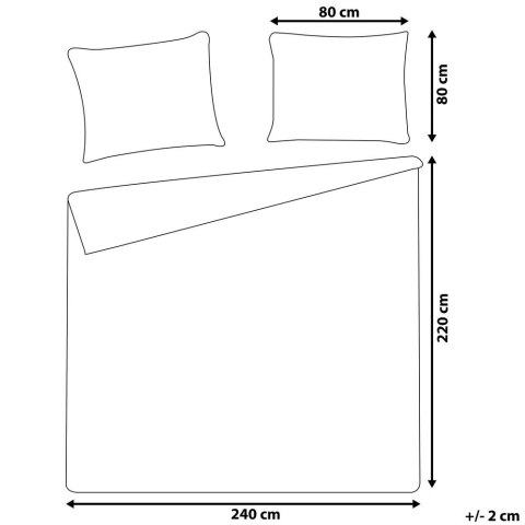 Komplet pościeli HARMONRIDGE 220x240 cm Bawełna satynowa Ciemnoniebieski