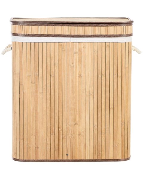 Kosz bambusowy z pokrywką jasne drewno KALTHOTA