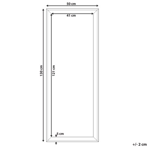 Lustro ścienne BENON 50 cm 130 cm Złamana biel
