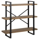 Regał 3 półki TIMBER 111 cm Ciemnobrązowy Lumarko!