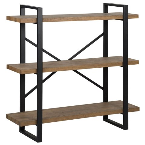 Regał 3 półki TIMBER 111 cm Ciemnobrązowy Lumarko!