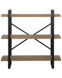 Regał 3 półki TIMBER 111 cm Ciemnobrązowy Lumarko!