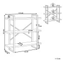 Regał 3 półki TIMBER 111 cm Ciemnobrązowy Lumarko!