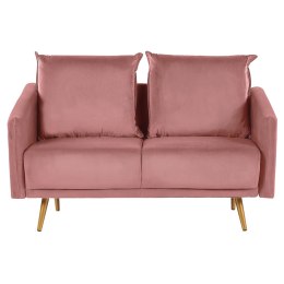 Sofa 2-osobowa welurowa różowa MAURA Lumarko!