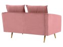 Sofa 2-osobowa welurowa różowa MAURA Lumarko!