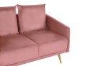 Sofa 2-osobowa welurowa różowa MAURA Lumarko!