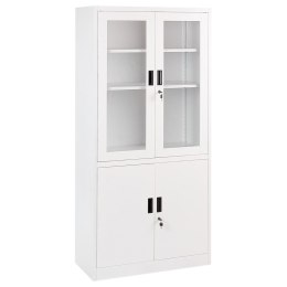 Szafka ze szklanymi drzwiami MALACHITE Metal 90 cm 40 cm Biały Lumarko!