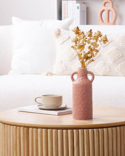 Wazon na kwiaty DRAMA Ceramika 24 cm Pastelowy róż