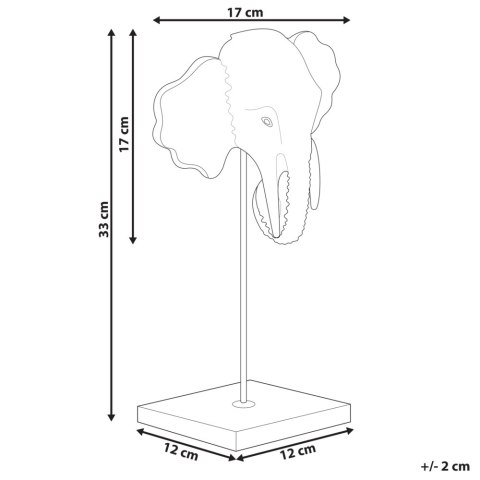 Figurka dekoracyjna Słoń KASO Metal Złoty