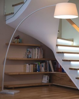 Lampa podłogowa BENUE Metal Biały Lumarko!