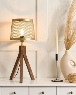 Lampa stołowa BEKI Drewno mango Ciemnobrązowy Lumarko!
