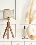 Lampa stołowa BEKI Drewno mango Ciemnobrązowy Lumarko!