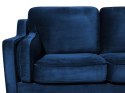 Sofa 2-osobowa welurowa ciemnoniebieska LOKKA Lumarko!