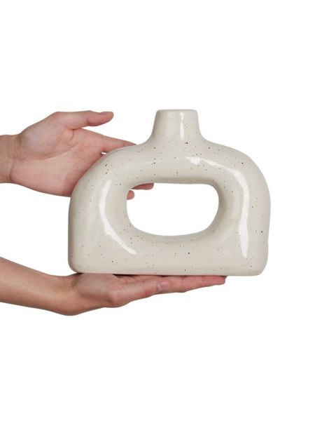 Wazon na kwiaty MOONEYE Kamionka 19 cm Złamana biel