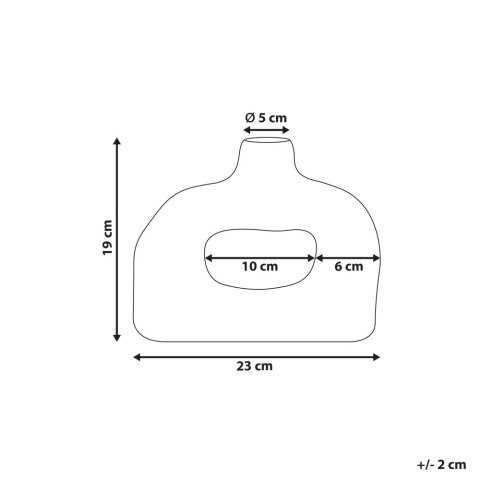 Wazon na kwiaty MOONEYE Kamionka 19 cm Złamana biel