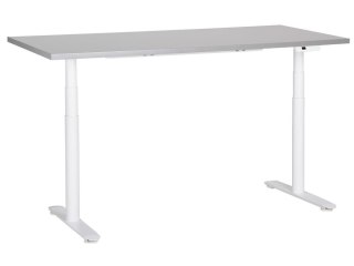 Biurko regulowane elektrycznie 160 x 72 cm szaro-białe DESTINAS