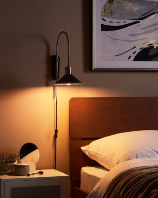 Lampa ścienna SISSA Regulowana Metal Czarny
