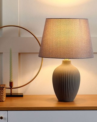 Lampa stołowa FERGUS Ceramika Szary