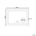 Lustro łazienkowe LED THAIX 80 cm 60 cm Srebrny Lumarko!