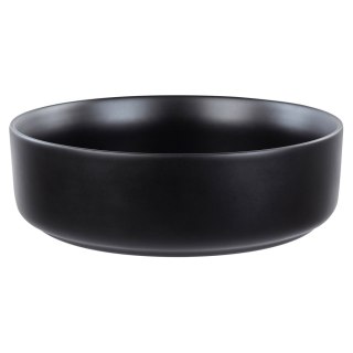 Umywalka nablatowa ceramiczna ⌀ 36 cm czarna CALIG