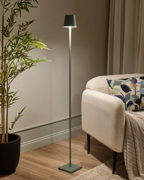 Bezprzewodowa lampa podłogowa LED GAVARRESA Metal Zielony