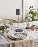 Bezprzewodowa lampa stołowa LED VALIRA Metal Ciemnoszary Lumarko!