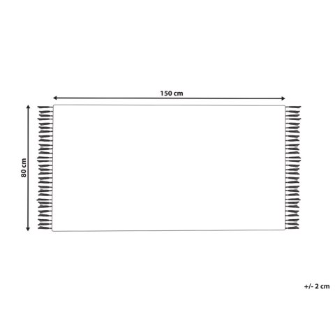 Dywan bawełniany 80 x 150 cm beżowo-czarny MURADIYE