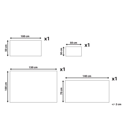 Komplet 4 ręczników ATAI Bawełna Biały