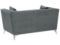 Sofa 2-osobowa welurowa szara GAULA Lumarko!