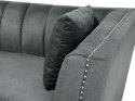 Sofa 2-osobowa welurowa szara GAULA Lumarko!