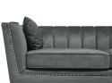 Sofa 2-osobowa welurowa szara GAULA Lumarko!