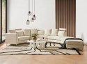 Sofa półokrągła 7-osobowa modułowa beżowa ROTUNDE Lumarko!