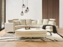 Sofa półokrągła 7-osobowa modułowa beżowa ROTUNDE Lumarko!