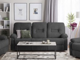 Sofa z manualną funkcją relaksu 3-osobowa szara BERGEN Lumarko!