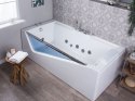 Wanna LED z hydromasażem 180 x 90 cm biała MARQUIS Lumarko!