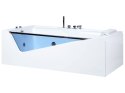 Wanna LED z hydromasażem 180 x 90 cm biała MARQUIS Lumarko!