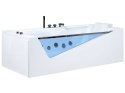 Wanna LED z hydromasażem 180 x 90 cm biała MARQUIS Lumarko!
