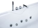 Wanna LED z hydromasażem 180 x 90 cm biała MARQUIS Lumarko!