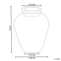 Wazon dekoracyjny AMATHUS Ceramika 34 cm Fioletowy Lumarko!