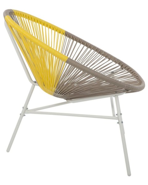 Zestaw 2 krzeseł ogrodowych ACAPULCO Technorattan Beżowoszary