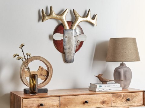 Dekoracja ścienna Byk FLUORINE Metal Kolorowy 54 cm