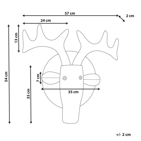 Dekoracja ścienna Byk FLUORINE Metal Kolorowy 54 cm