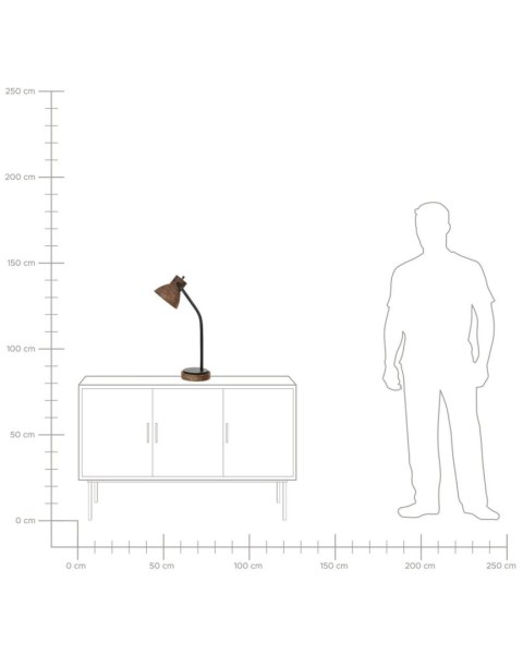 Lampa biurkowa KOLAR Drewno mango Brązowy