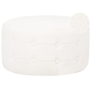 Puf boucle ⌀ 55 cm biały TAMPA