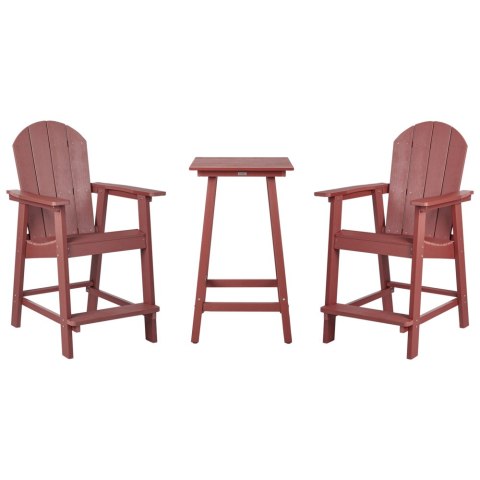 Zestaw mebli balkonowych ADIRONDACK Czerwony Lumarko!